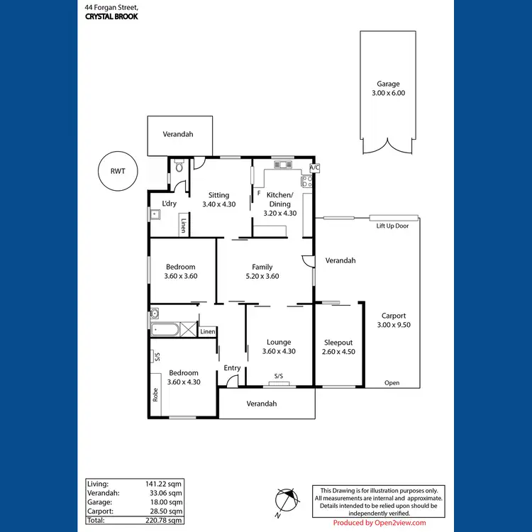Floorplan of Homely house listing, 44 Forgan Street, Crystal Brook SA 5523