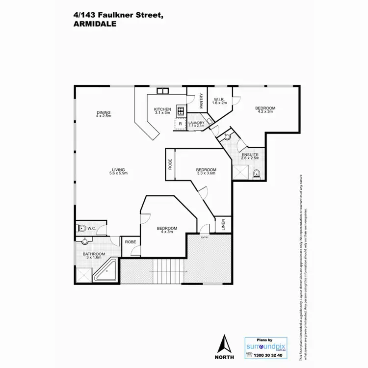 Floorplan of Homely unit listing, 4/143 Faulkner Street, Armidale NSW 2350