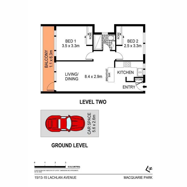Floorplan of Homely apartment listing, 15/15 Lachlan Avenue, Macquarie Park NSW 2113