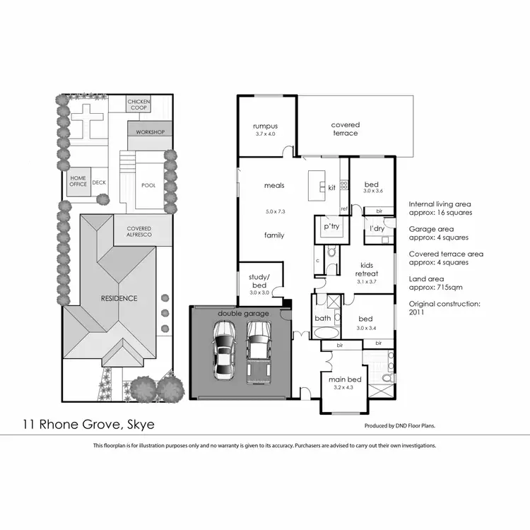 Floorplan of Homely house listing, 11 Rhone Grove, Skye VIC 3977