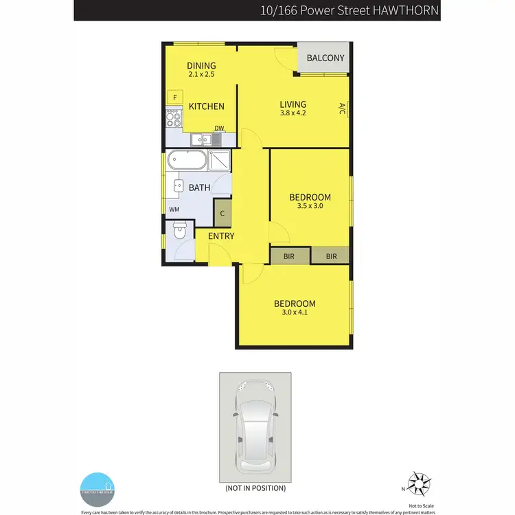 Floorplan of Homely apartment listing, 10/166 Power Street, Hawthorn VIC 3122