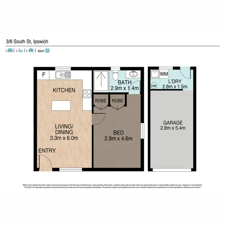 Floorplan of Homely unit listing, 3/8 South Street, Ipswich QLD 4305