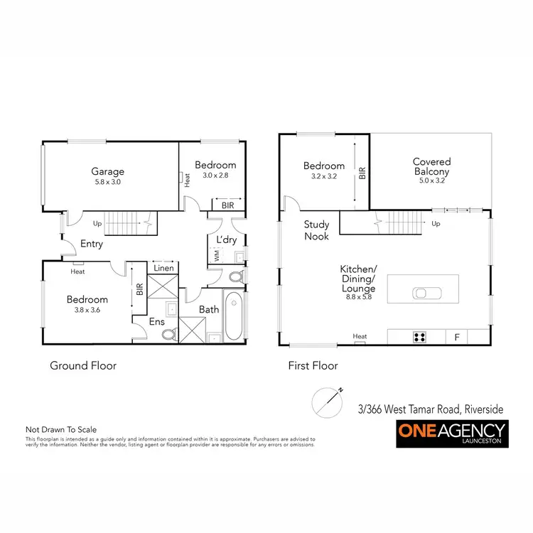 Floorplan of Homely townhouse listing, 3/366 West Tamar Road, Riverside TAS 7250