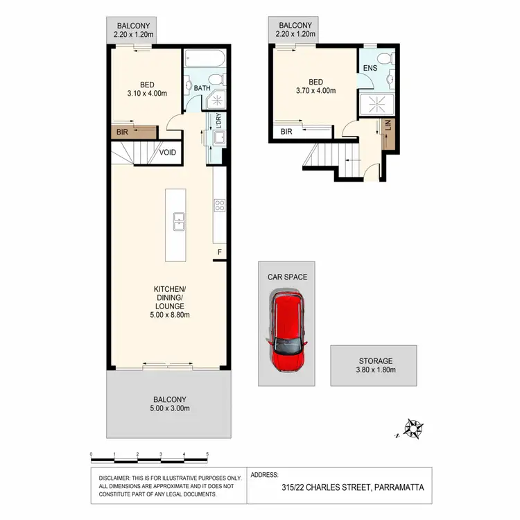 Floorplan of Homely apartment listing, 315/22 Charles Street, Parramatta NSW 2150