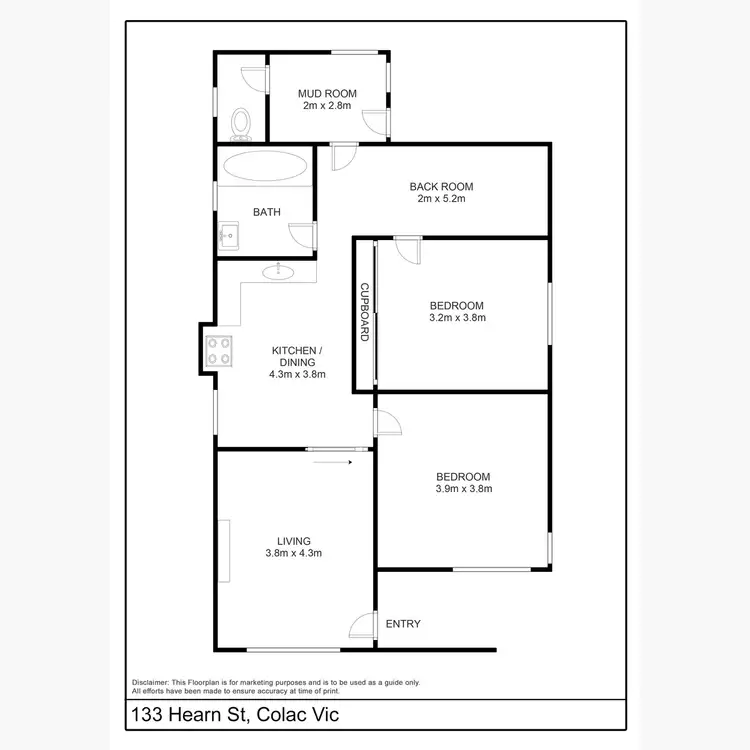 Floorplan of Homely house listing, 133 Hearn Street, Colac VIC 3250