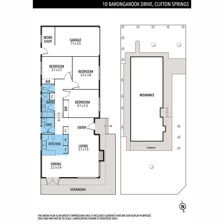 Floorplan of Homely house listing, 10 Barongarook Drive, Clifton Springs VIC 3222