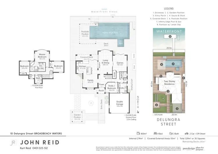 Floorplan of Homely house listing, 10 Delungra Street, Broadbeach Waters QLD 4218