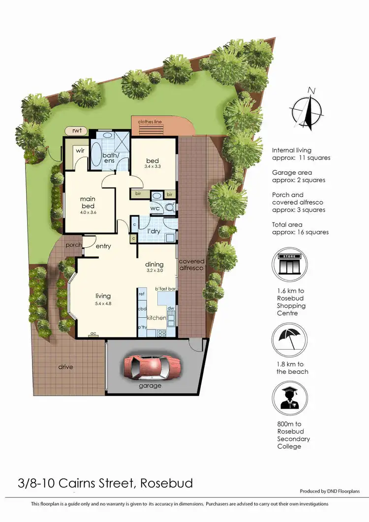 Floorplan of Homely unit listing, 3/8-10 Cairns Street, Rosebud VIC 3939