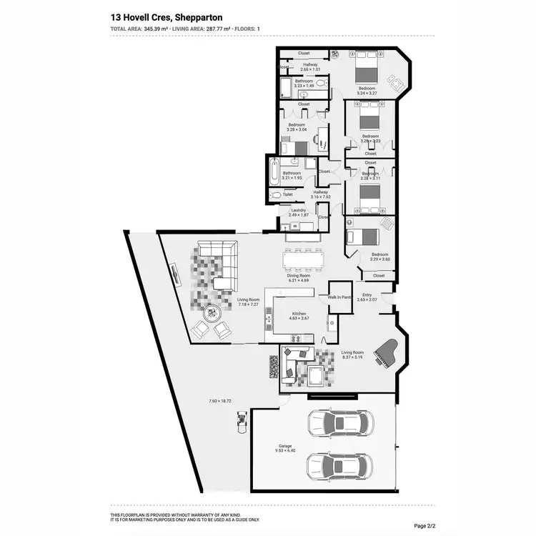 Floorplan of Homely house listing, 13 Hovell Crescent, Shepparton VIC 3630
