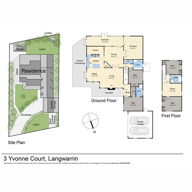 Floorplan of Homely house listing, 3 Yvonne Court, Langwarrin VIC 3910