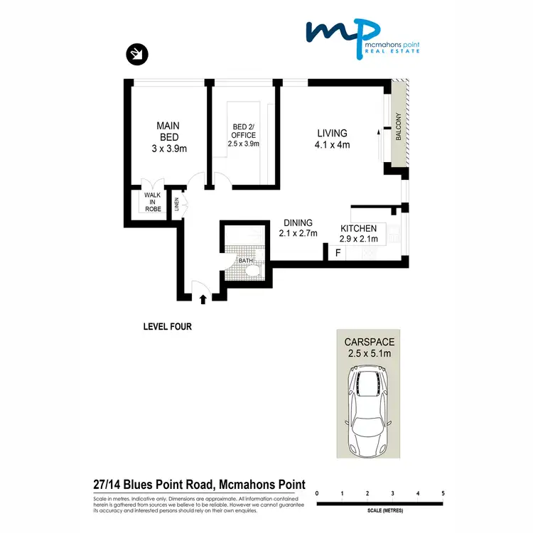 Floorplan of Homely apartment listing, 27/14 Blues Point Road, Mcmahons Point NSW 2060