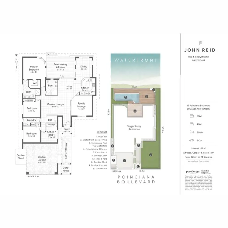 Floorplan of Homely house listing, 35 Poinciana Boulevard, Broadbeach Waters QLD 4218