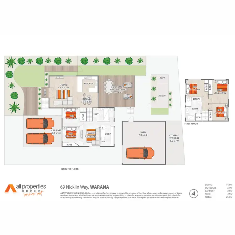 Floorplan of Homely house listing, 69 Nicklin  Way, Warana QLD 4575