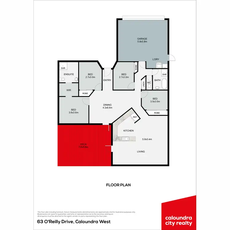 Floorplan of Homely house listing, 63 O'Reilly Drive, Caloundra West QLD 4551