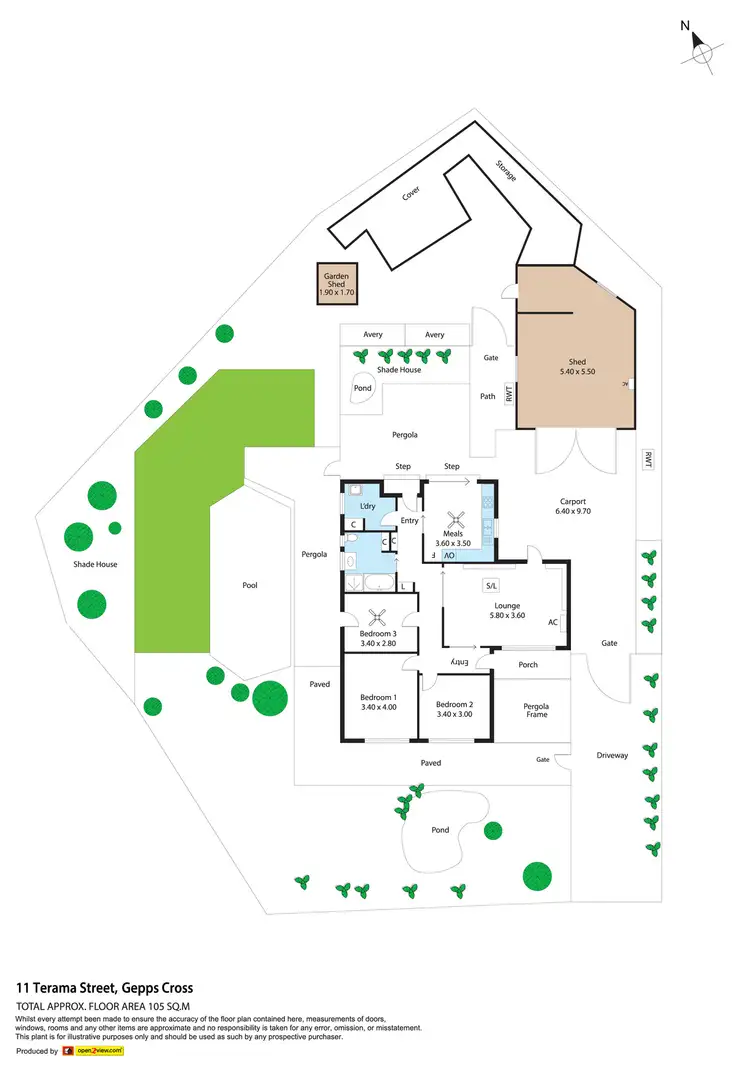 Floorplan of Homely house listing, 11 Terama Street, Gepps Cross SA 5094