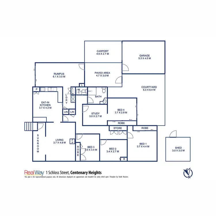 Floorplan of Homely house listing, 1 Schloss Street, Centenary Heights QLD 4350