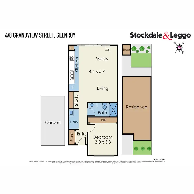 Floorplan of Homely unit listing, 4/8 Grandview Street, Glenroy VIC 3046