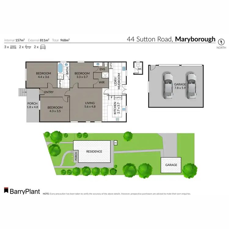 Floorplan of Homely house listing, 44 Sutton Road, Maryborough VIC 3465