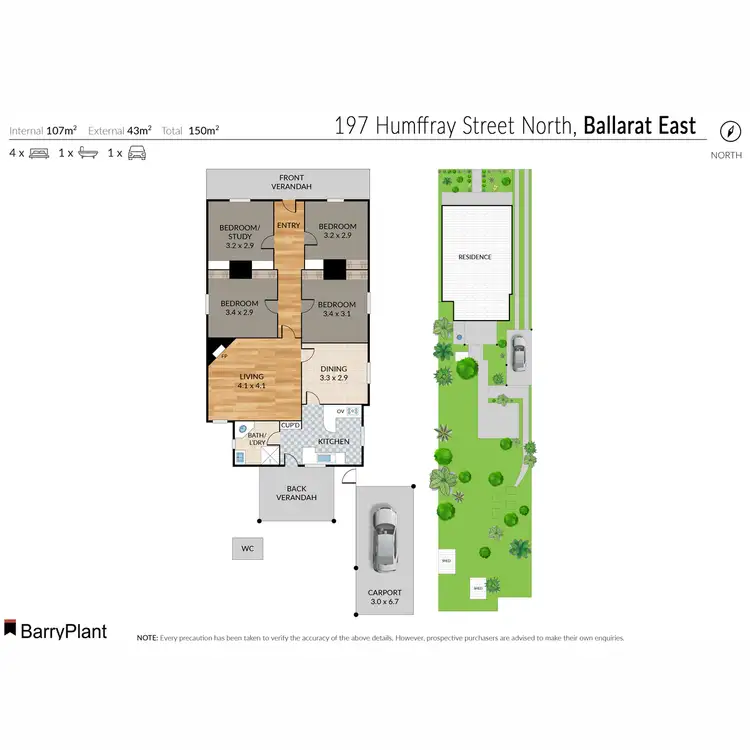 Floorplan of Homely house listing, 197 Humffray Street North, Ballarat East VIC 3350