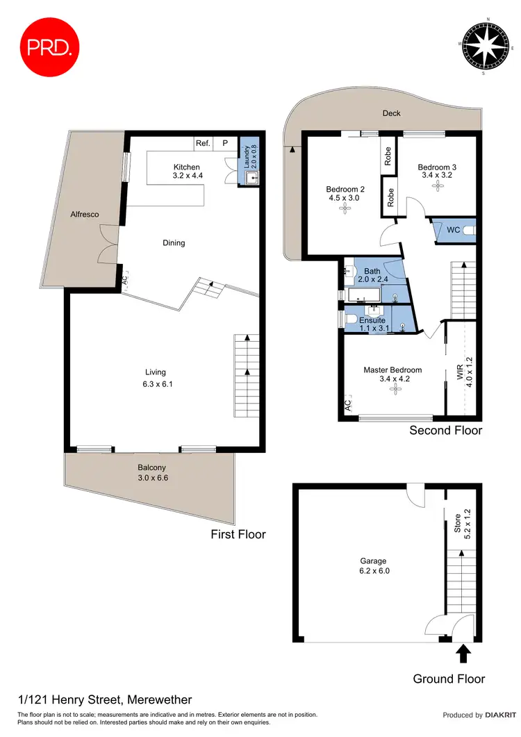 Floorplan of Homely townhouse listing, 1/121 Henry Street, Merewether NSW 2291