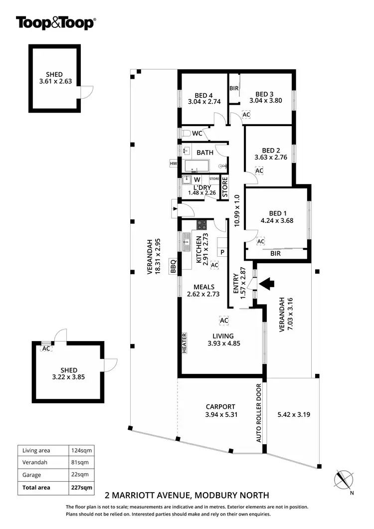 Floorplan of Homely house listing, 2 Marriott Avenue, Modbury North SA 5092