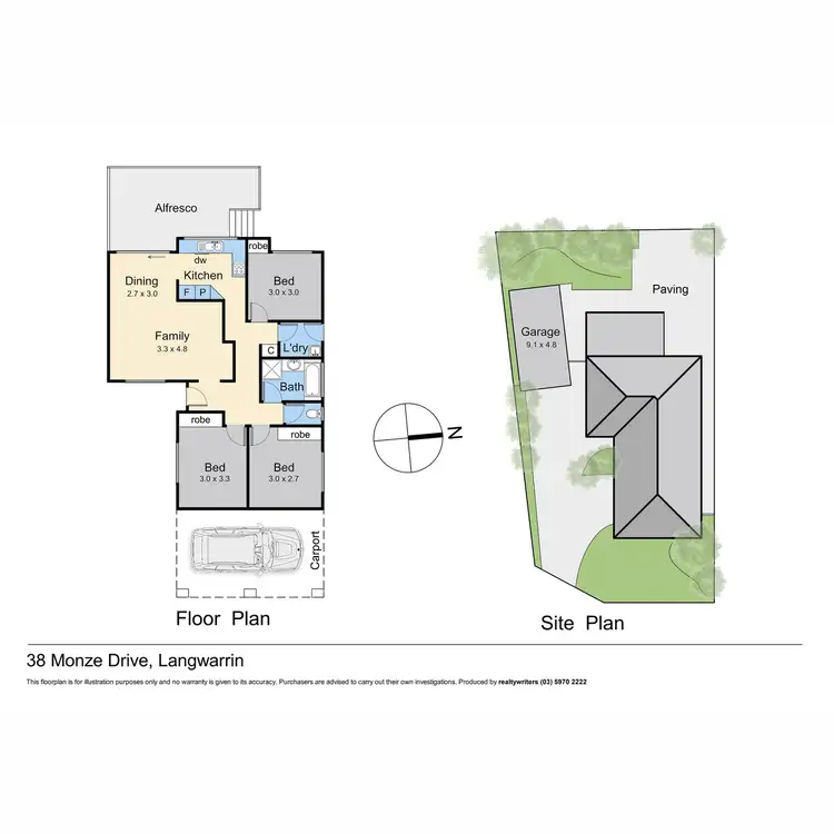 Floorplan of Homely house listing, 38 Monze Drive, Langwarrin VIC 3910