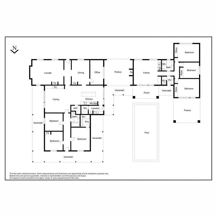 Floorplan of Homely rural property listing, 2344 Beechworth-Wodonga Road, Leneva VIC 3691