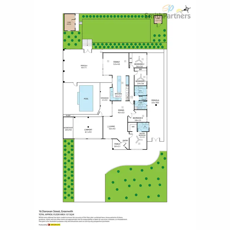 Floorplan of Homely house listing, 16 Donovan Street, Greenwith SA 5125