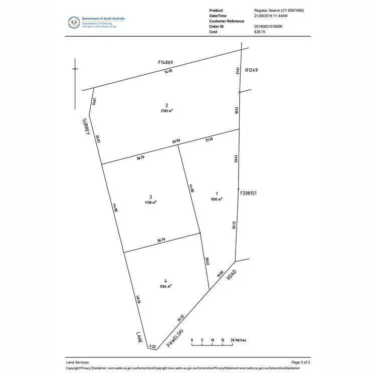 Floorplan of Homely land listing, 19 Surrey Lane, Penwortham SA 5453