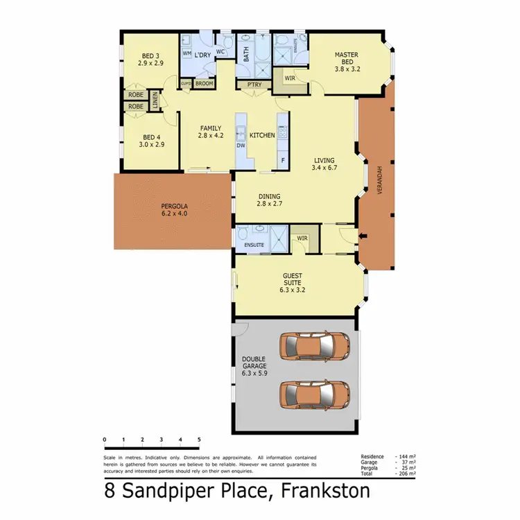 Floorplan of Homely house listing, 8 Sandpiper Place, Frankston VIC 3199