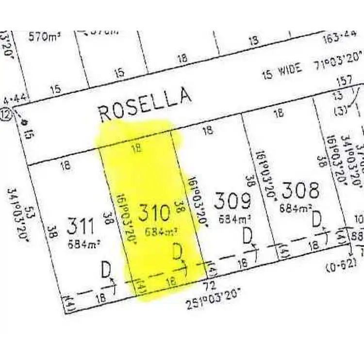 Floorplan of Homely land listing, LOT 310, 50 Rosella Rise, Mannum SA 5238