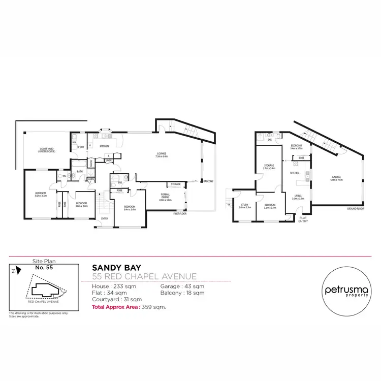 Floorplan of Homely house listing, 55 Red Chapel Avenue, Sandy Bay TAS 7005