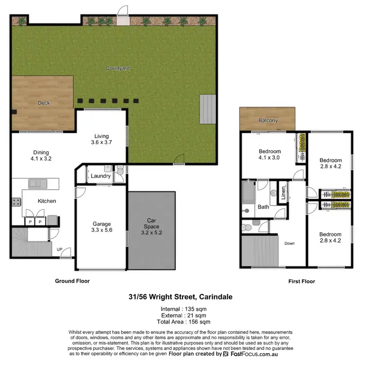 Floorplan of Homely townhouse listing, 31/56 Wright Street, Carindale QLD 4152