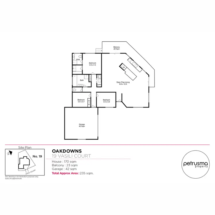 Floorplan of Homely house listing, 19 Vasili Court, Oakdowns TAS 7019