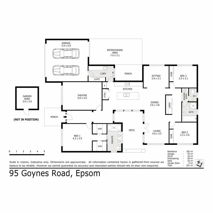 Floorplan of Homely house listing, 95 Goynes Road, Epsom VIC 3551