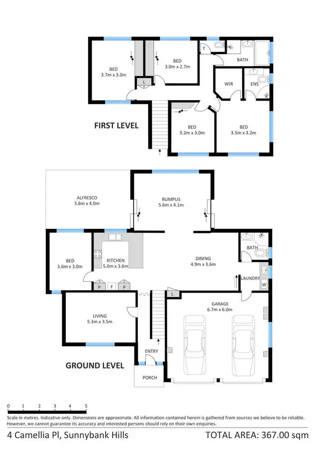Floorplan of Homely house listing, 4 Camellia Place, Sunnybank Hills QLD 4109