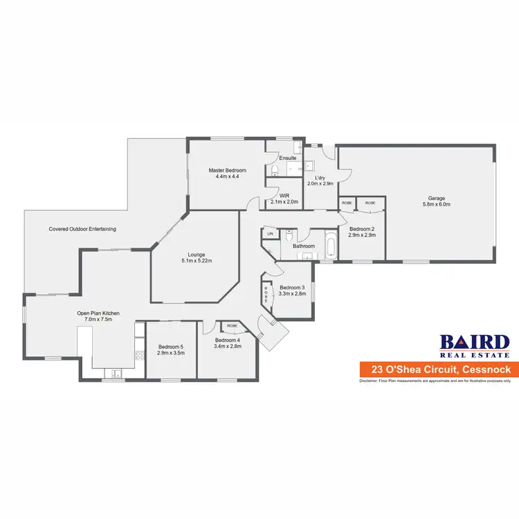 Floorplan of Homely house listing, 23 O'Shea Circuit, Cessnock NSW 2325