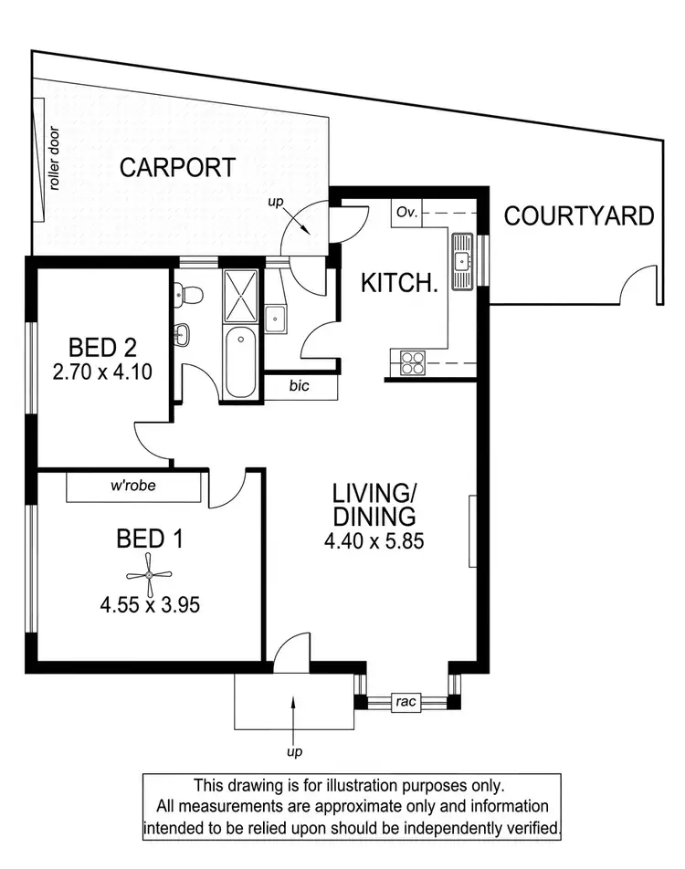 Floorplan of Homely unit listing, 1/502 Goodwood Road, Cumberland Park SA 5041