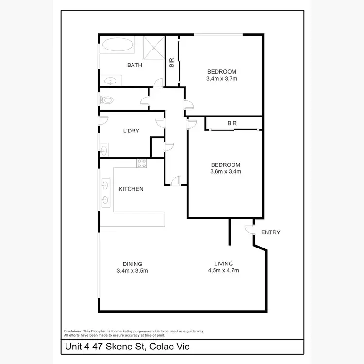 Floorplan of Homely unit listing, 4/47 Skene Street, Colac VIC 3250