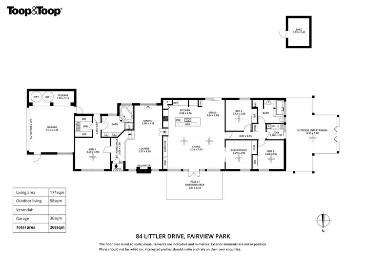Floorplan of Homely house listing, 84 Littler Drive, Fairview Park SA 5126