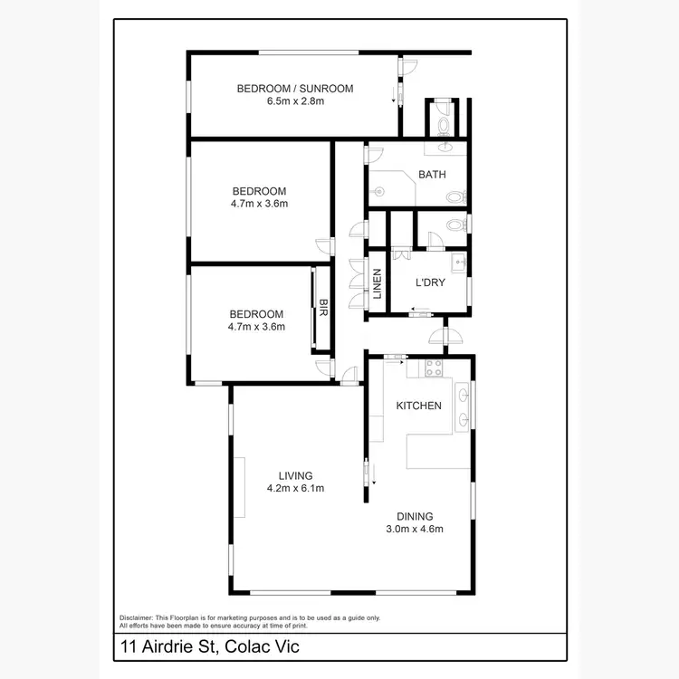 Floorplan of Homely house listing, 11 Airdrie Street, Colac VIC 3250