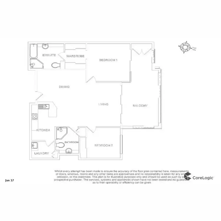 Floorplan of Homely apartment listing, 25/50 Lower River Terrace, South Brisbane QLD 4101