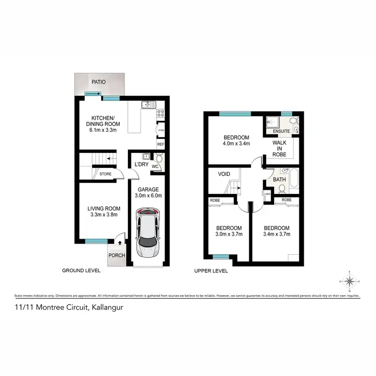 Floorplan of Homely townhouse listing, 11/11 Montree Circuit, Kallangur QLD 4503