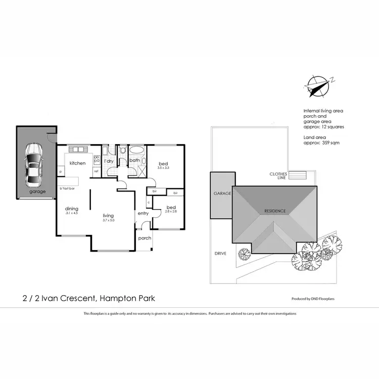Floorplan of Homely unit listing, 2/2 Ivan Crescent, Hampton Park VIC 3976