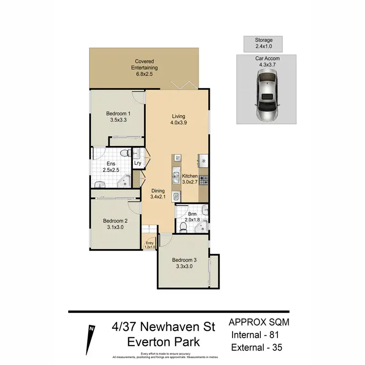 Floorplan of Homely unit listing, 4/37 Newhaven Street, Everton Park QLD 4053