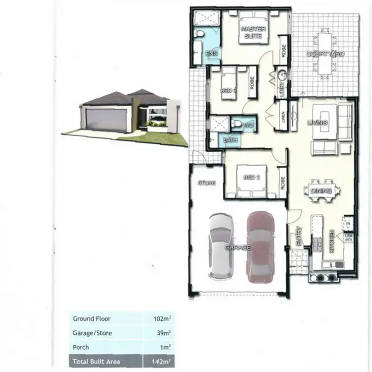 Floorplan of Homely house listing, 4 Nashville Loop, Currambine WA 6028