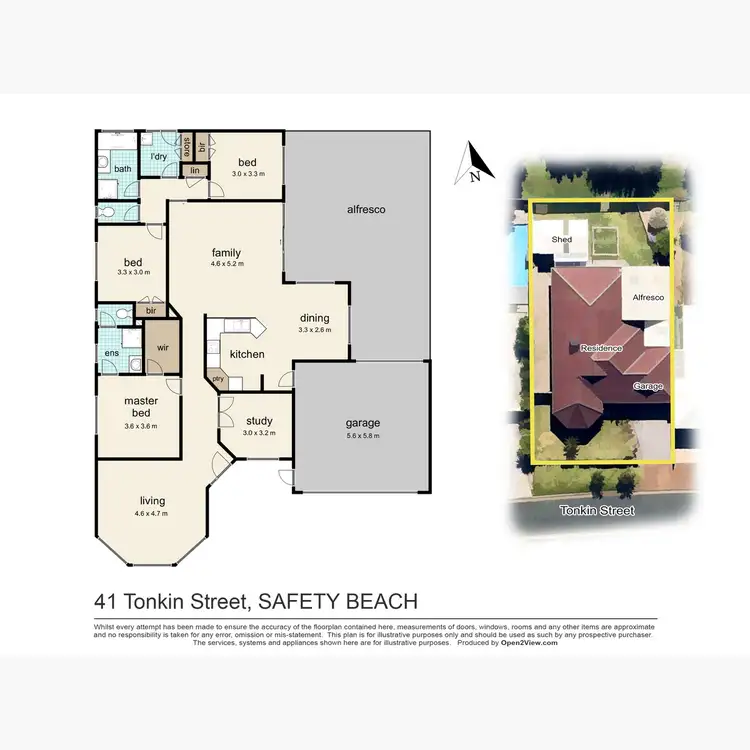 Floorplan of Homely house listing, 41 Tonkin Street, Safety Beach VIC 3936