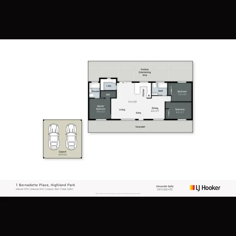 Floorplan of Homely house listing, 1 Bernadette Place, Highland Park QLD 4211