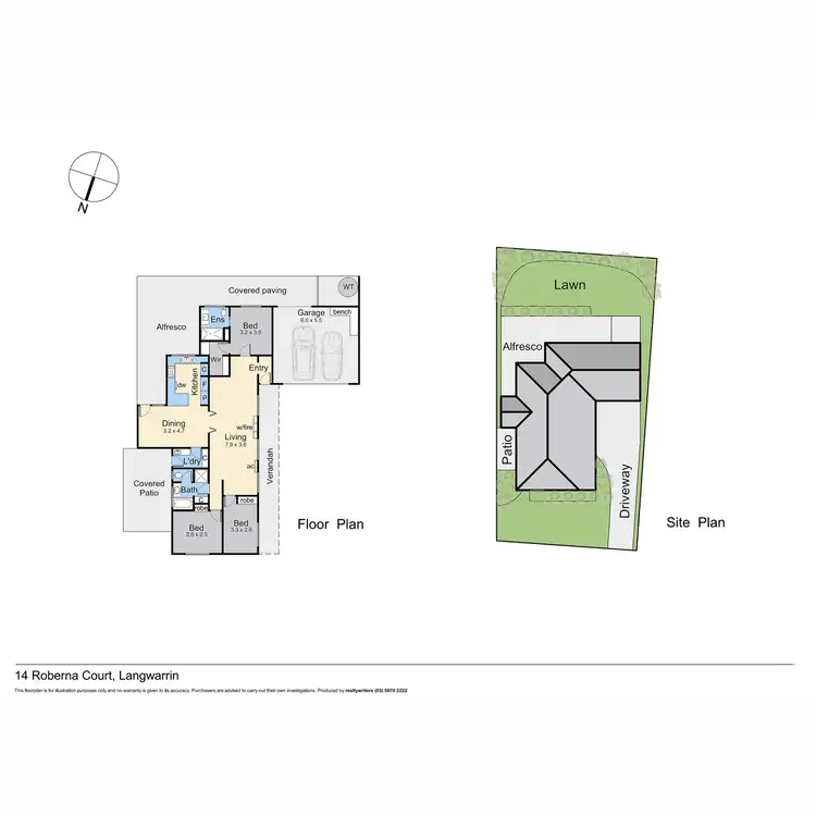 Floorplan of Homely house listing, 14 Roberna Court, Langwarrin VIC 3910