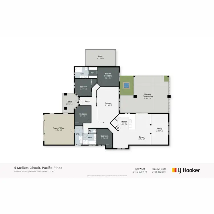 Floorplan of Homely house listing, 6 Mellum Circuit, Pacific Pines QLD 4211